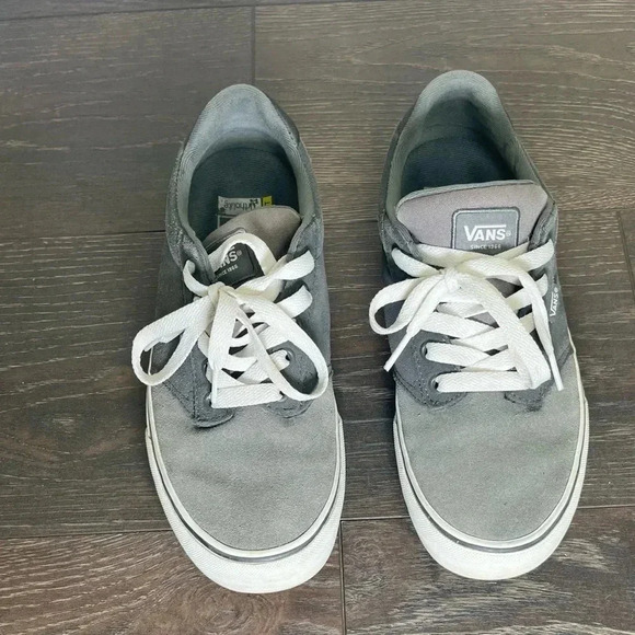 Vans Men's Atwood Deluxe Retro Suede Asphalt/White Skate Sneakers - Size 9 - Picture 5 of 5